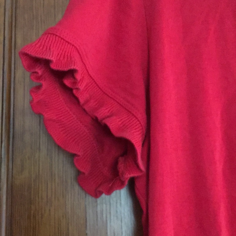 Anne Klein Vintage Ruffle button down polo - Picture 3 of 5